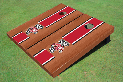 University of Wisconsin "Bucky" Red Rosewood Matching Long Stripe Cornhole Boards University of Wisconsin "Bucky" Red Rosewood Matching Long Stripe Cornhole Boards