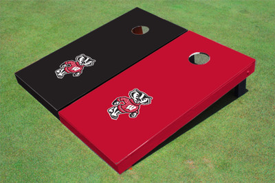 University of Wisconsin "Bucky" Alternating Solid Cornhole Boards
