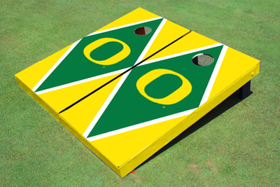 University of Oregon Hunter and Yellow Matching Diamond Cornhole Boards University of Oregon Hunter and Yellow Matching Diamond Cornhole Boards