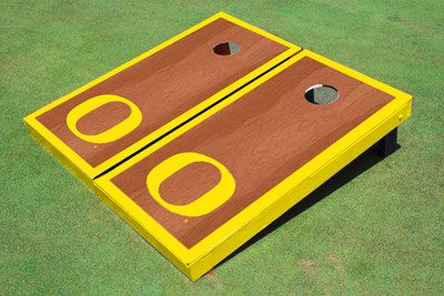 University of Oregon Yellow Rosewood Matching Borders Cornhole Boards University of Oregon Yellow Rosewood Matching Borders Cornhole Boards