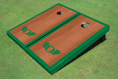 University of Oregon "Wings" Hunter Rosewood Matching Border Cornhole Boards