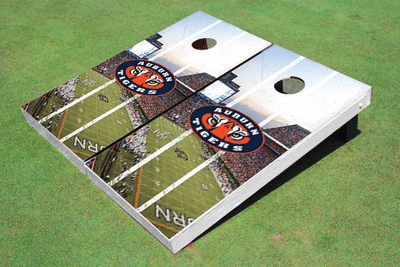 Auburn University "Tiger Eyes" Stadium Long Strip Themed Cornhole Boards Auburn University "Tiger Eyes" Stadium Long Strip Themed Cornhole Boards