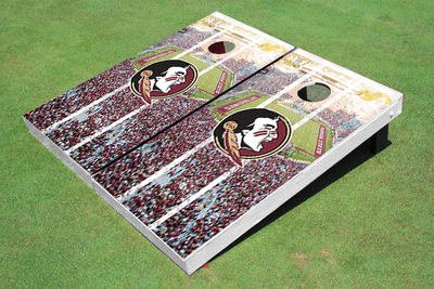 Florida State University Stadium Long Stripe Themed Cornhole Boards Florida State University Stadium Long Stripe Themed Cornhole Boards