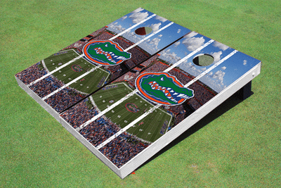 University of Florida Stadium Long Stripe Themed Cornhole Boards