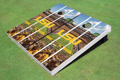 Louisiana State University Stadium Long Stripe Themed Cornhole Boards Louisiana State University Stadium Long Stripe Themed Cornhole Boards