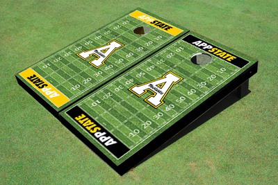 Appalachian State University "A" Alternating Football Field Custom Cornhole Boards