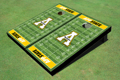 Appalachian State University "A" Yellow Matching Football Field Custom Cornhole Boards