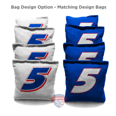 Kyle Larson #5 Cornhole Bags  Kyle Larson #5 Cornhole Bags