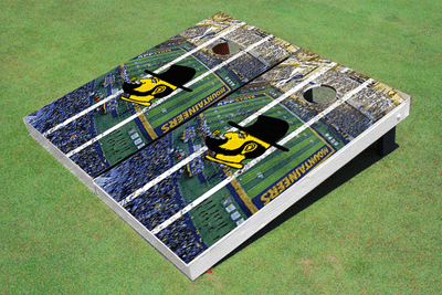 Appalachian State University "Yosef" Stadium Long Stripe Themed Cornhole Boards