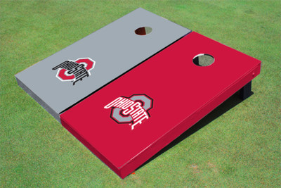 Ohio State University Alternating Solid Cornhole Boards