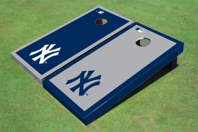 New York Yankees NY Alternating Border Cornhole Boards