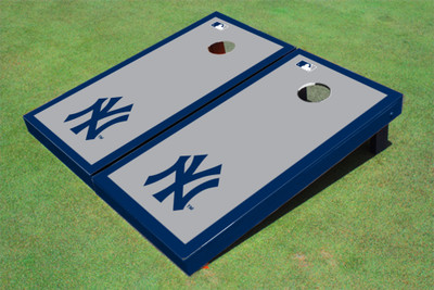 New York Yankees NY Navy Matching Border Cornhole Boards New York Yankees NY Navy Matching Border Cornhole Boards