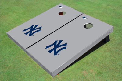 New York Yankees NY Gray Matching Solid Cornhole Boards