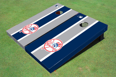 New York Yankees Club Alternating Long Stripe Cornhole Boards