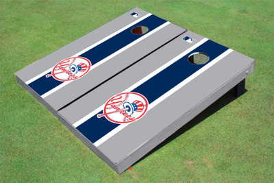 New York Yankees Club Navy and Gray Matching Long Stripe Cornhole Boards New York Yankees Club Navy and Gray Matching Long Stripe Cornhole Boards