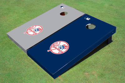 New York Yankees Club Alternating Solid Cornhole Boards New York Yankees Club Alternating Solid Cornhole Boards