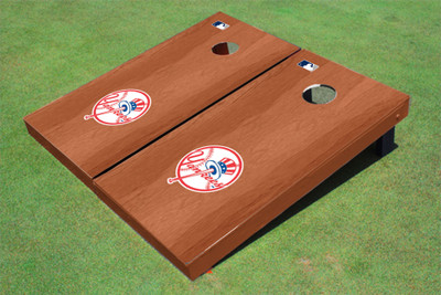 New York Yankees Club Solid Rosewood Cornhole Boards New York Yankees Club Solid Rosewood Cornhole Boards