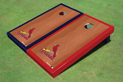 St. Louis Cardinals Cardinal Rosewood Alternating Border Cornhole Boards
