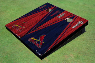 St. Louis Cardinals Cardinal Alternating Wood Look Triangle Cornhole Boards