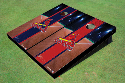 St. Louis Cardinals Cardinal Field Long Stripe Alternating Themed Cornhole Boards