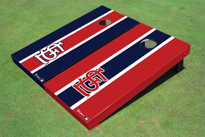 St. Louis Cardinals STL Alternating Long Stripe Cornhole Boards St. Louis Cardinals STL Alternating Long Stripe Cornhole Boards