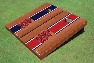 St. Louis Cardinals STL Rosewood Alternating Long Stripe Cornhole Boards