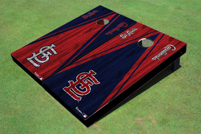 St. Louis Cardinals STL Alternating Wood Look Triangle Cornhole Boards St. Louis Cardinals STL Alternating Wood Look Triangle Cornhole Boards