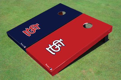 St. Louis Cardinals STL Alternating Solid Cornhole Boards