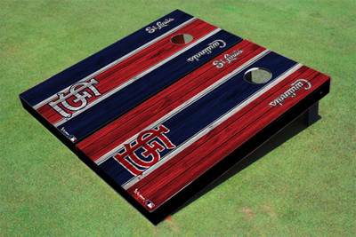 St. Louis Cardinals STL Alternating Wood Look Long Stripe Cornhole Board