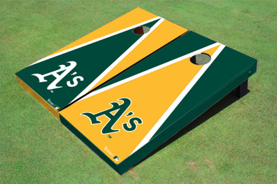 Oakland Athletics A's Alternating Triangle Cornhole Boards