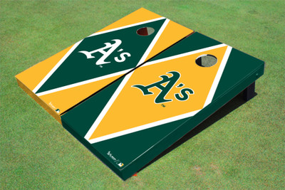 Oakland Athletics A's Alternating Diamond Cornhole Boards