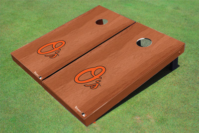 Baltimore Orioles O Solid Rosewood Cornhole Boards