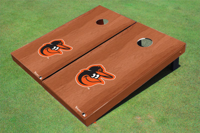 Baltimore Orioles Bird Solid Rosewood Cornhole Boards