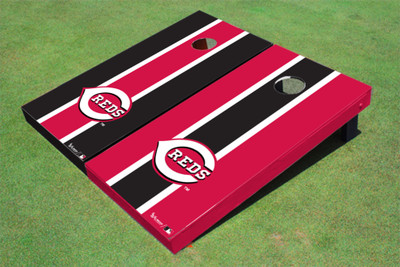 Cincinnati Reds "Reds" Alternating Long Stripe Cornhole Boards Cincinnati Reds "Reds" Alternating Long Stripe Cornhole Boards