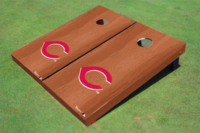 Cincinnati Reds C Solid Rosewood Cornhole Boards