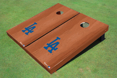 Los Angeles Dodgers LA Solid Rosewood Cornhole Boards