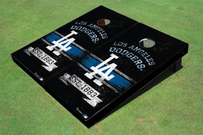Los Angeles Dodgers LA EST Cornhole Boards Los Angeles Dodgers LA EST Cornhole Boards