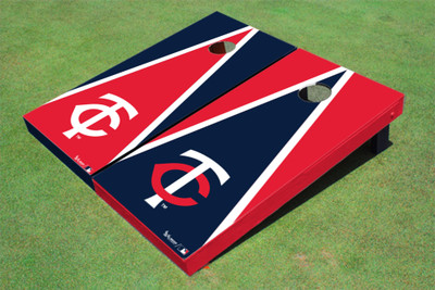 Minnesota Twins TC Alternating Triangle Cornhole Boards Minnesota Twins TC Alternating Triangle Cornhole Boards