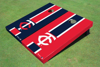 Minnesota Twins TC Alternating Long Stripe Cornhole Boards Minnesota Twins TC Alternating Long Stripe Cornhole Boards