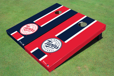 Minnesota Twins Club Alternating Long Stripe Cornhole Boards