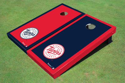 Minnesota Twins Club Alternating Border Cornhole Boards Minnesota Twins Club Alternating Border Cornhole Boards