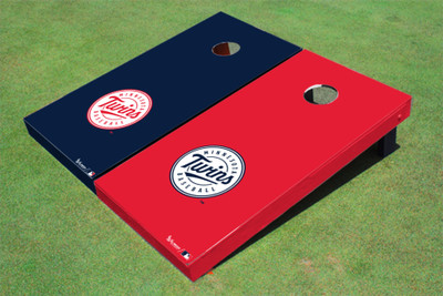 Minnesota Twins Club Alternating Solid Cornhole Boards