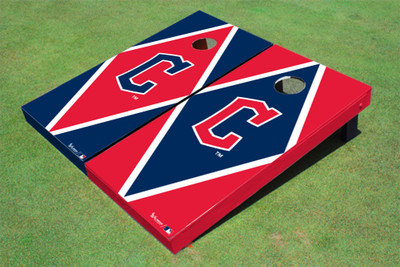 Cleveland Guardians C Alternating Diamond Cornhole Boards
