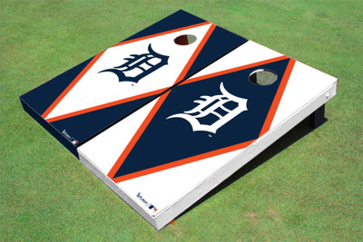 Detroit Tigers D Alternating Diamond Cornhole Boards