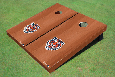 Detroit Tigers Tiger Solid Rosewood Cornhole Boards
