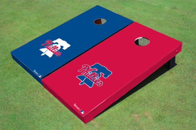 Philadelphia Phillies Bell Alternating Solid Cornhole Boards