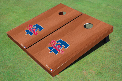 Philadelphia Phillies Bell Solid Rosewood Cornhole Boards