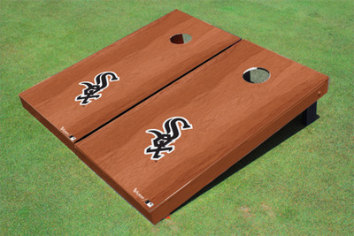 Chicago White Sox "Sox" Solid Rosewood Cornhole Boards