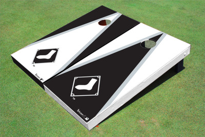 Chicago White Sox Sock Alternating Triangle Cornhole Boards