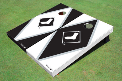 Chicago White Sox Sock Alternating Diamond Cornhole Boards